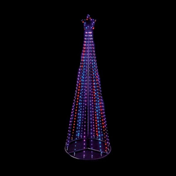 Premier Flexibright Pyramid Tree 580 Rainbow LEDs 2.1m LV243055RBW