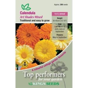 Calendula 'Art Shades Mixed' Pack King's Quality Seeds
