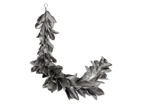 New 6ft Magnolia Leaf Garland Christmas Decoration SILVER