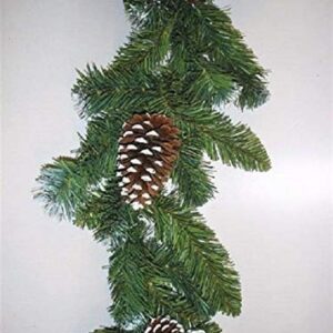 Snowy Pine Garland & Cones Christmas Decoration 6ft Long Artificial Foliage