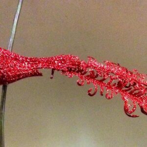 Clip On Mesh Effect Birds RED Christmas Decorations For Wreath/Garland/Tree 32cm Pack x4