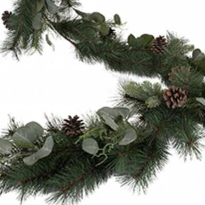 Mixed Scotch Pine / Eucalyptus Garland Christmas Decoration 6ft Long