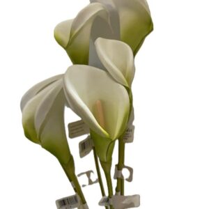 Pack 24 Stems White/ Ivory Small Foam Calla Lily Artificial Flowers 63cm