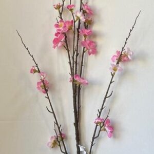 Pink Silk Cherry Blossom Artificial Silk Flowers 120cm Tall Pack x6 Stems