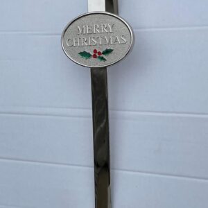 Metal Plated Door Wreath Hanger 30cm Christmas Decoration Deluxe 'Merry Christmas' Design