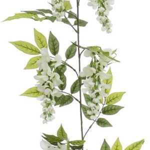 Cream Wisteria Garland Deluxe Artificial Silk Flowers 210cm Long!