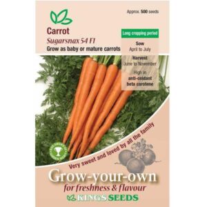 Carrot Seed "Sugarsnax" F1 Kings Seeds RHS AGM Special Variety
