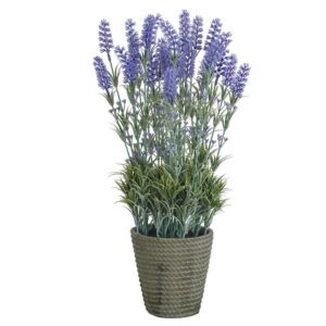 Lavender Bush 'Potted' Artificial Silk Plant 53cm Purple