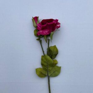 Dark Purple Rose With Bud Artificial Silk Flower Pack 12 Stems