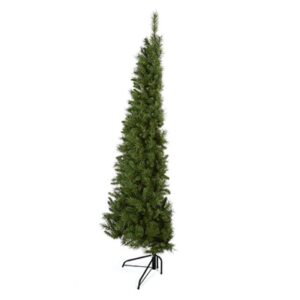 2.2m Dual Purpose Artificial Christmas Tree Half / Wall Tree 670 Tips
