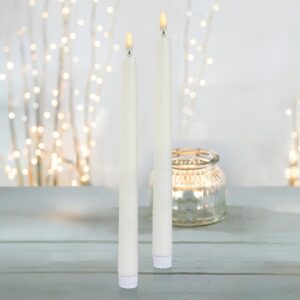 Pack x2 LED Taper Candles Battery-Operated Christmas / Party / Tableware