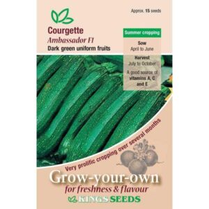Courgette 'Ambassador F1' Kings Quality Seeds Vegetable Pack
