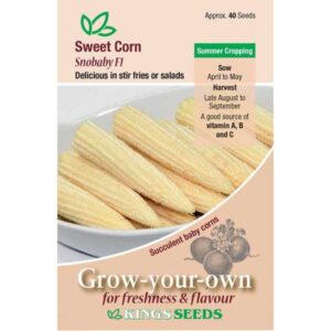 Sweet Corn Snobaby F1 Pack Garden Vegetable Seeds