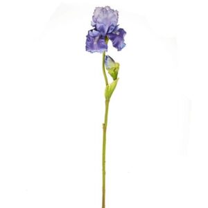 Purple German Iris Artificial Silk Flowers Pack x6 Stems 79cm