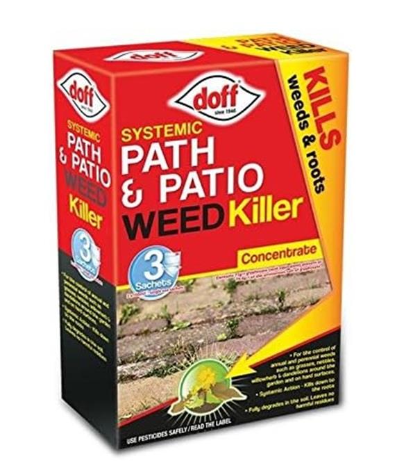 Doff Path & Patio Garden Weedkiller 3 Sachet (3x100ml) Pack