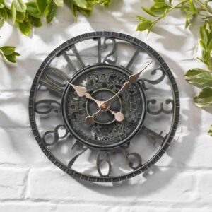 30cm Newby Mechanical Wall Clock - Verdigris
