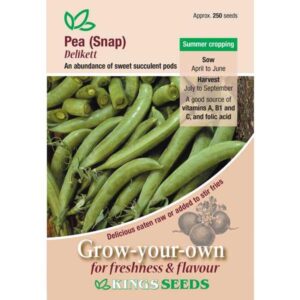 Pea 'Delikett' (Snap) Kings's Quality Pack Vegetable Seed